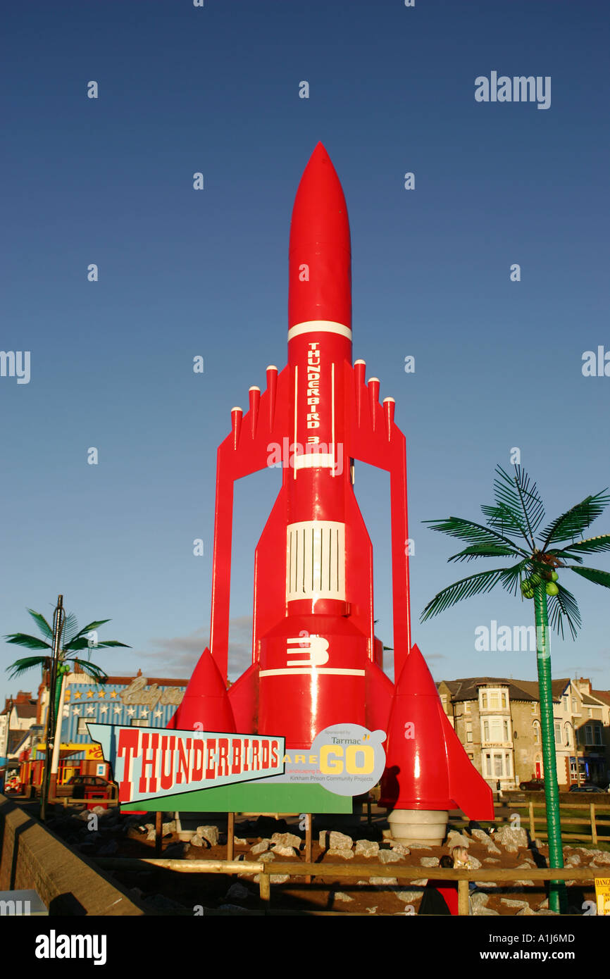 Thunderbird 3 modelo, Blackpool, Lancashire Foto de stock