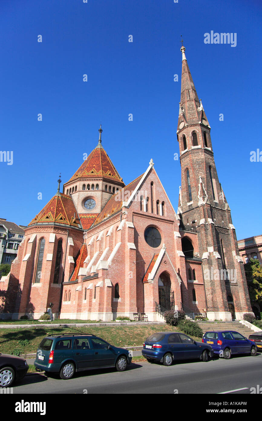 Iglesia calvinista en la zona de Buda, Budapest, Hungría Foto de stock