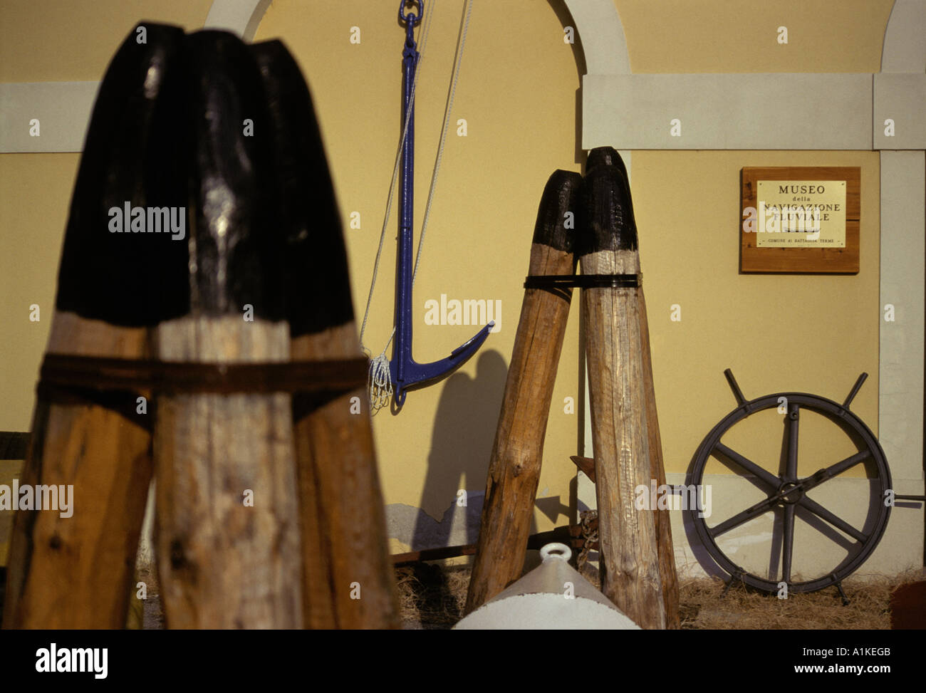 Museo de navegación fluvial, Battaglia Terme, Veneto, Italia Foto de stock