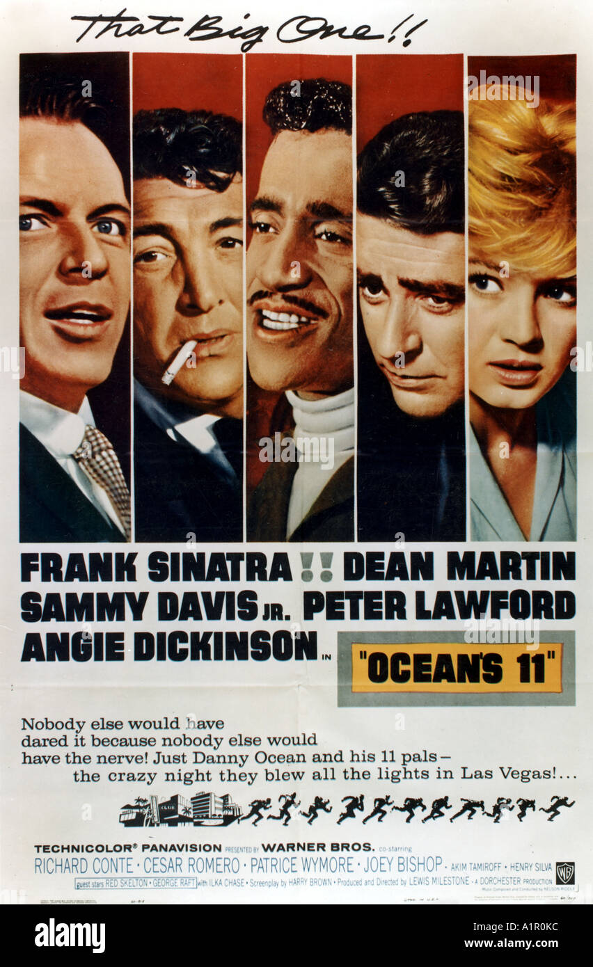 Los océanos 11 cartel para la película de Warner 1960 Foto de stock