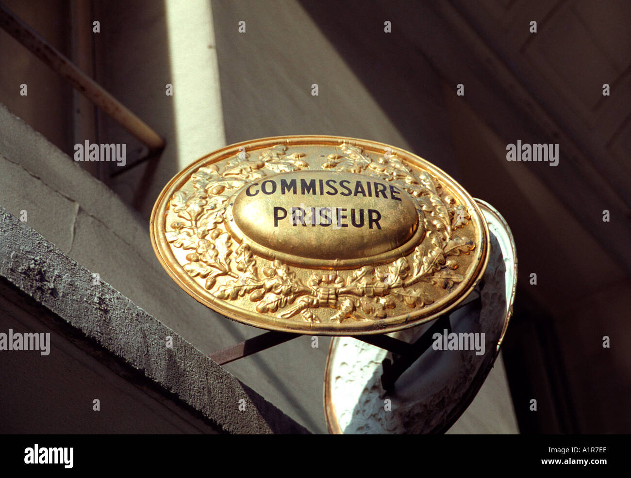 Notario Público medallones París Francia Foto de stock