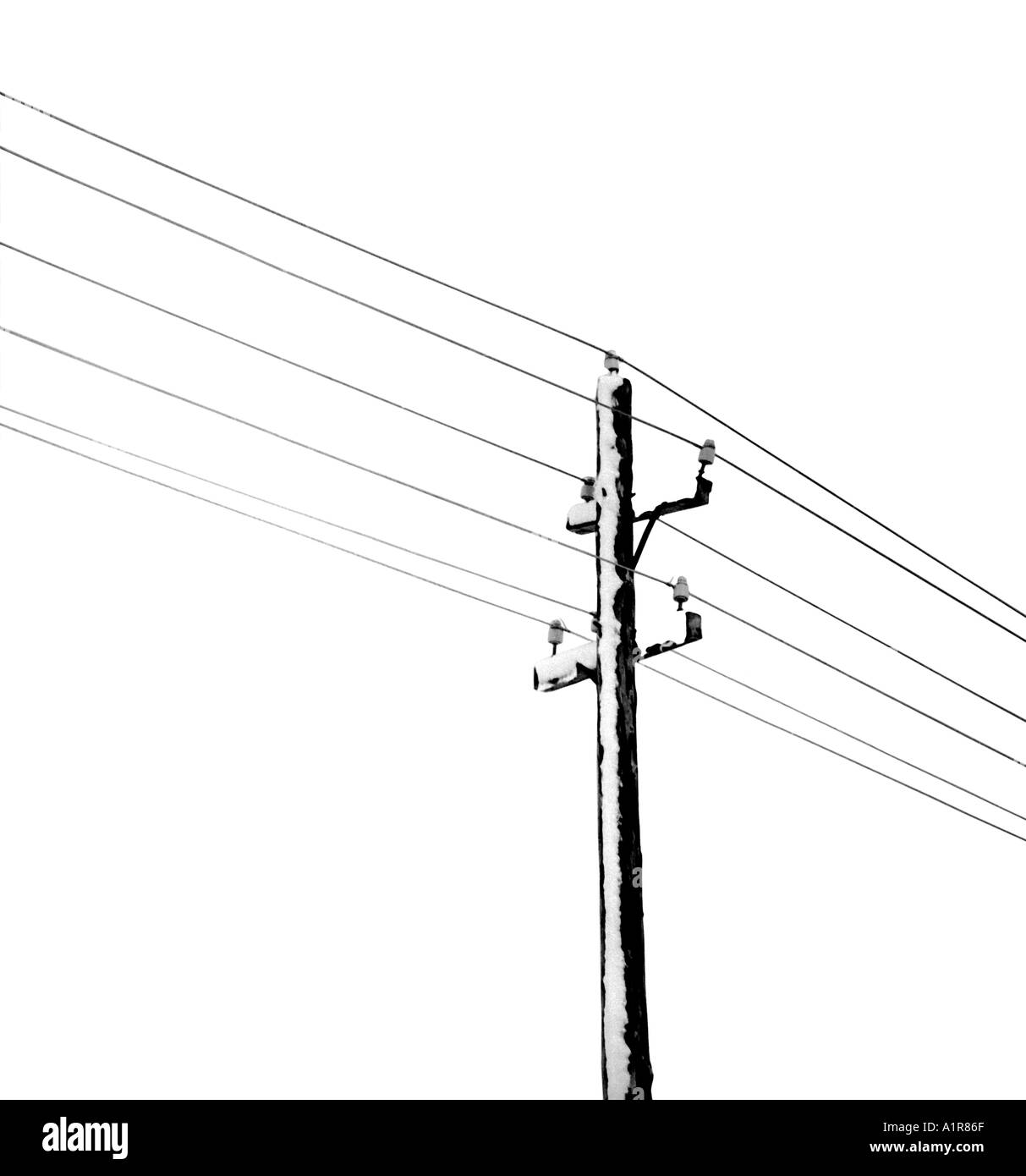 Poste de electricidad Imágenes de stock en blanco y negro - Alamy