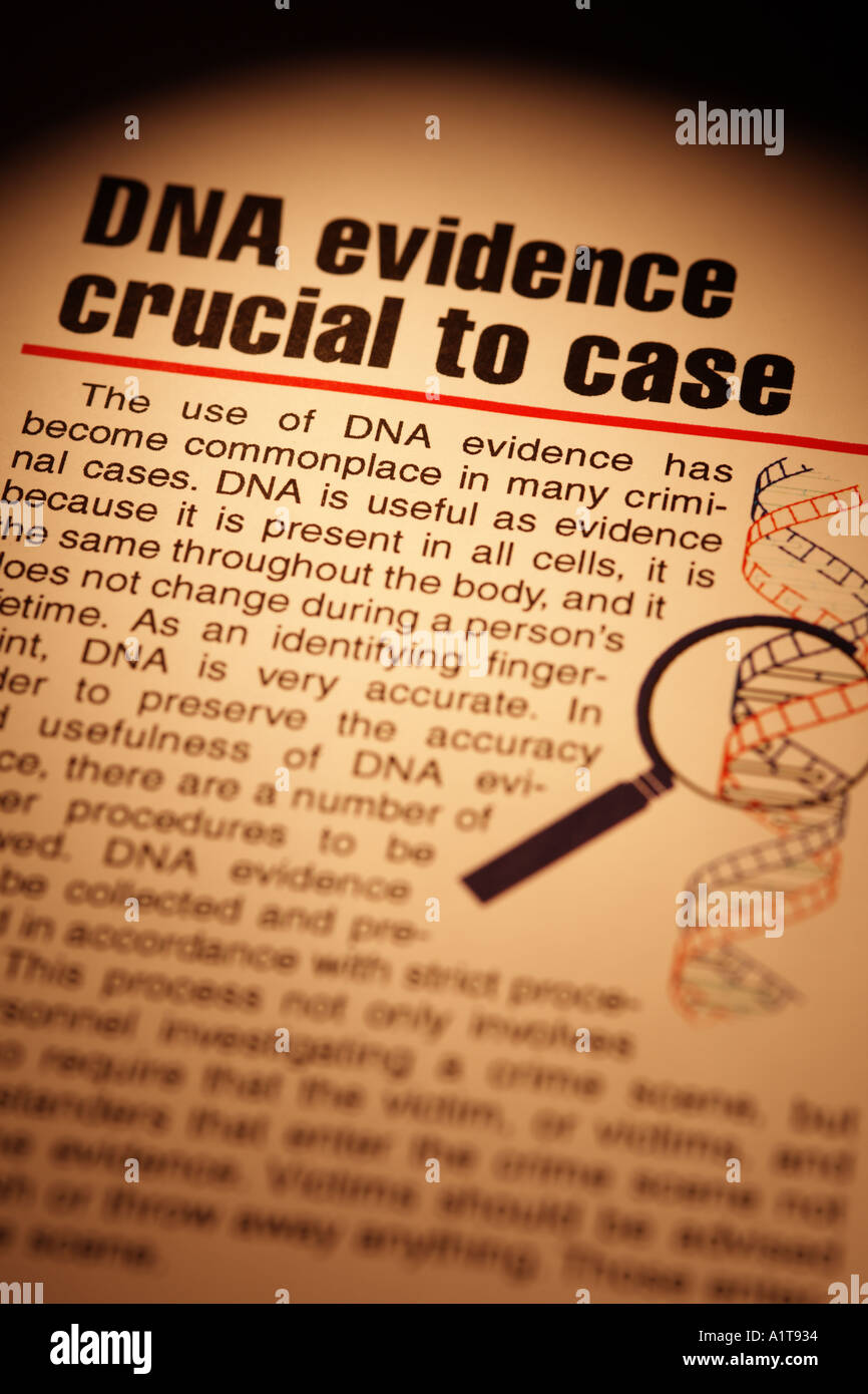Pruebas de ADN artículo Foto de stock