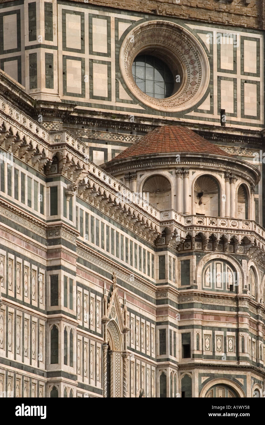 Un detalle del Duomo de Florencia Foto de stock