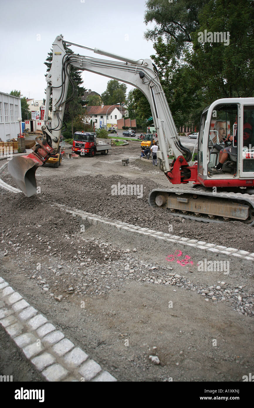 Carretera sitio constrution Foto de stock