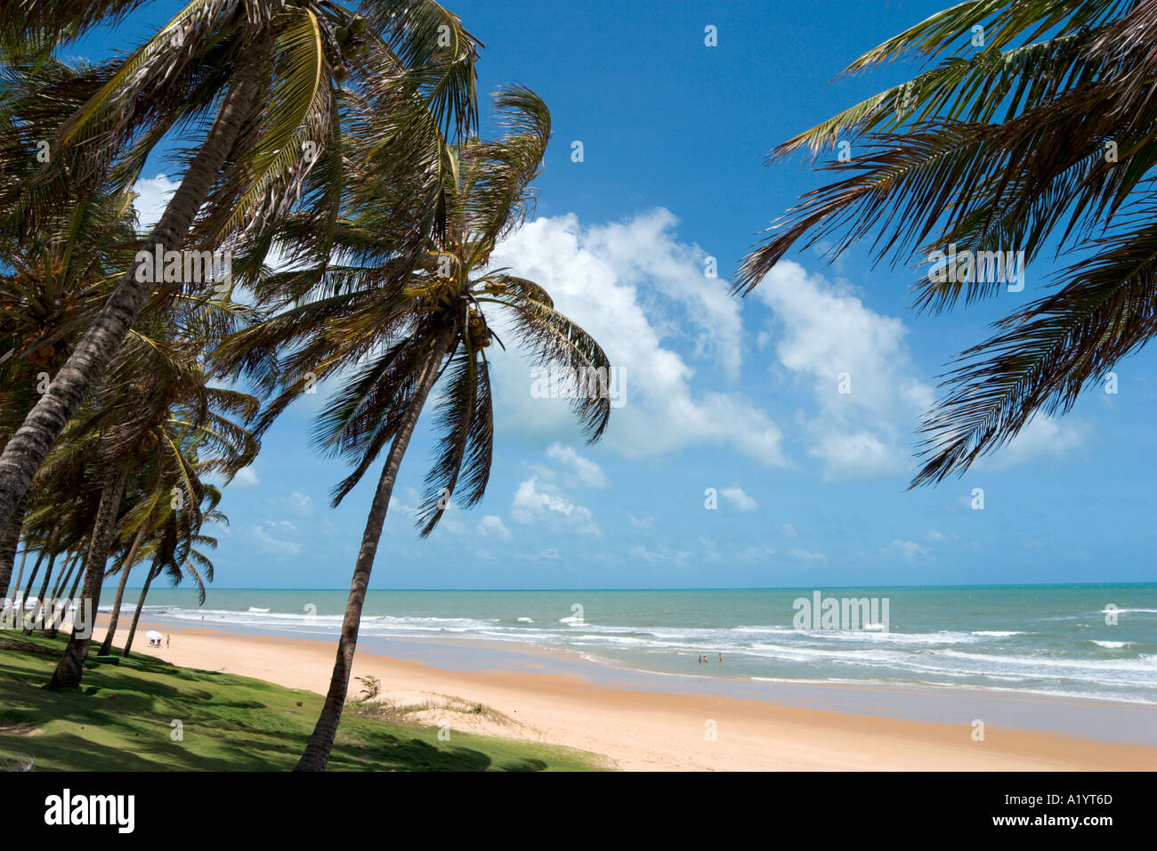 Playa cerca del Hotel Vila do Mar, Via Costeira, Natal, Rio Grande do Norte, Brasil Foto de stock