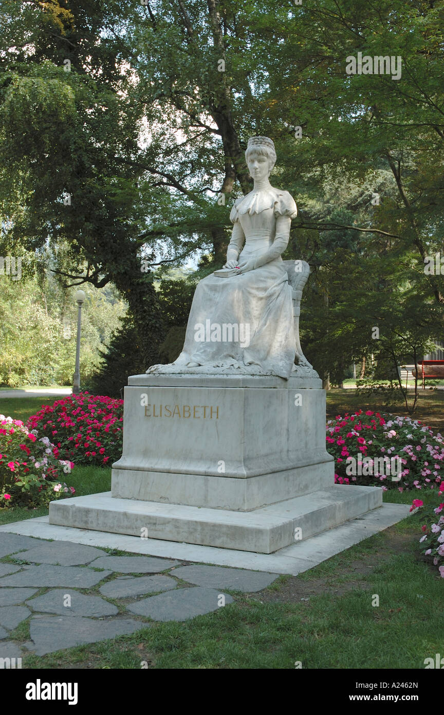 Estatua de Elizabeth Sissi, emperatriz de Austria Habsburgo Foto de stock