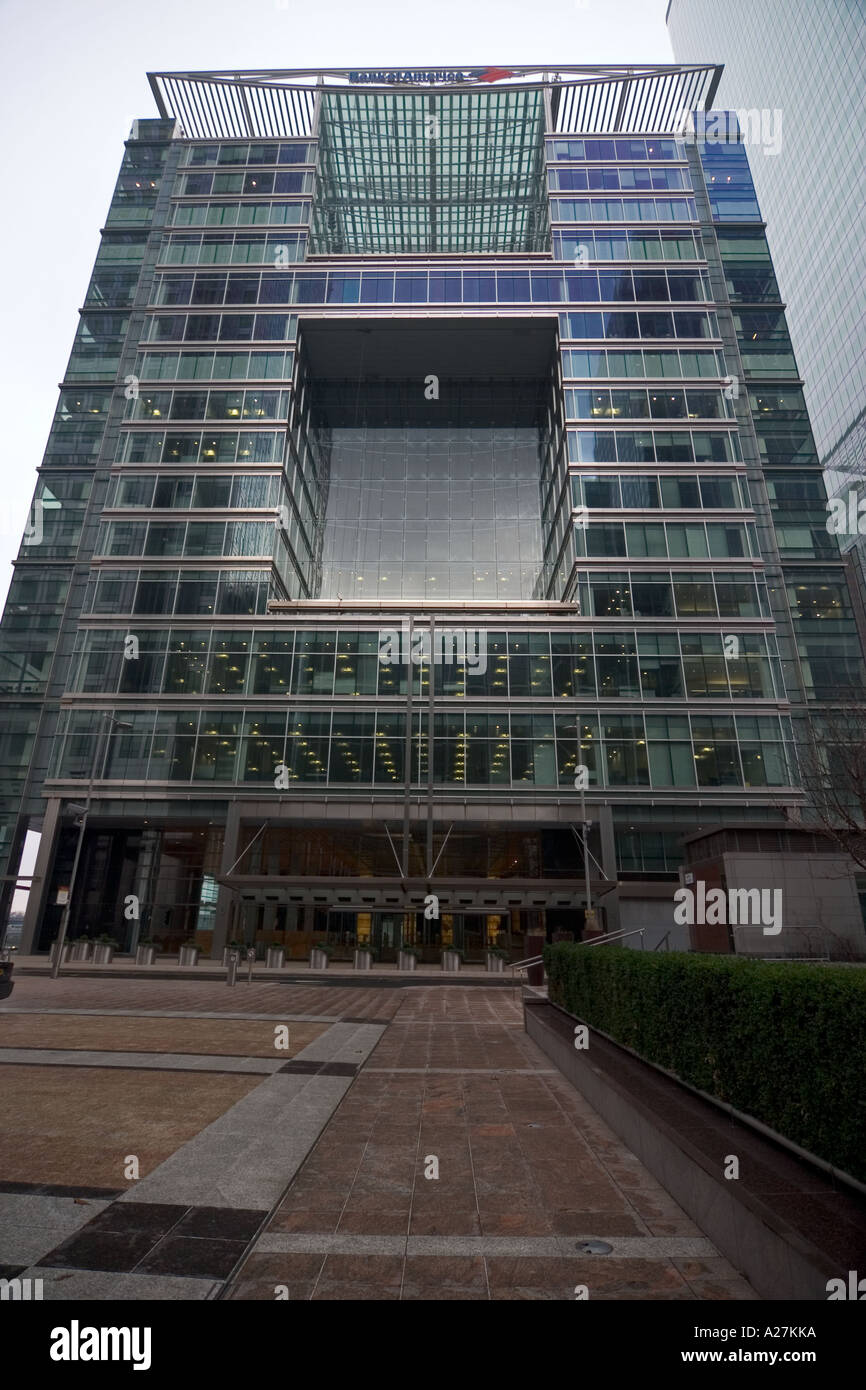 Bank of America en el complejo de Canary Wharf. Foto de stock