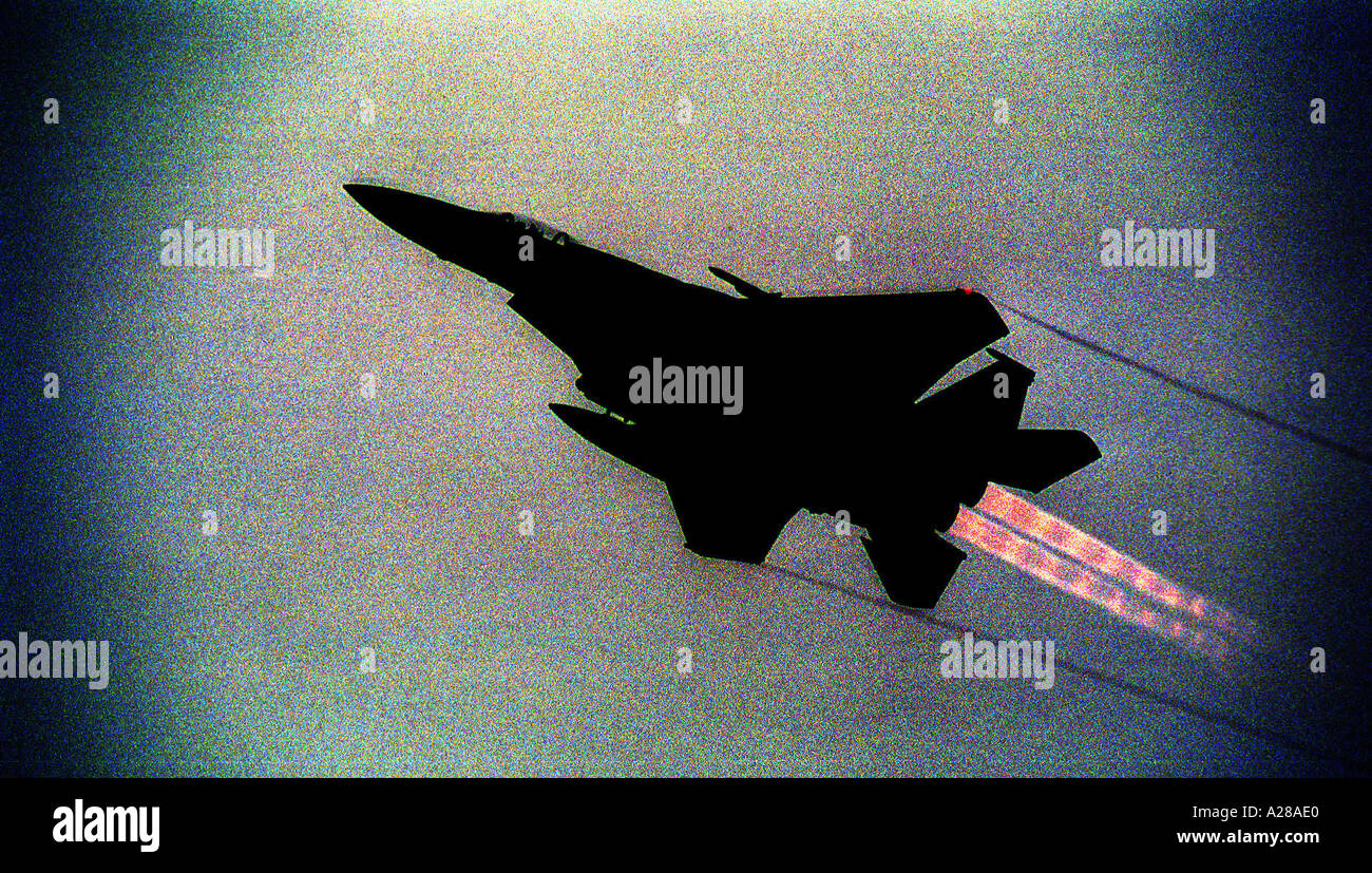 USAF F 15E JET DESPUÉS DEL 11 DE SEPTIEMBRE DE GUERRA DE LA FUERZA AÉREA DE LOS ESTADOS UNIDOS LAKENHEATH SUFFOLK INGLATERRA USA BLUE BOMBAS DE RUIDO Rápido matando a MAC Foto de stock