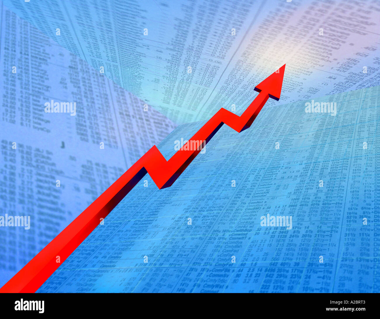 Nueva York Valores de mercado y flecha apuntando hacia arriba. La riqueza  estadounidense en inversiones. Listados de precios de la Bolsa de Nueva York  Fotografía de stock - Alamy