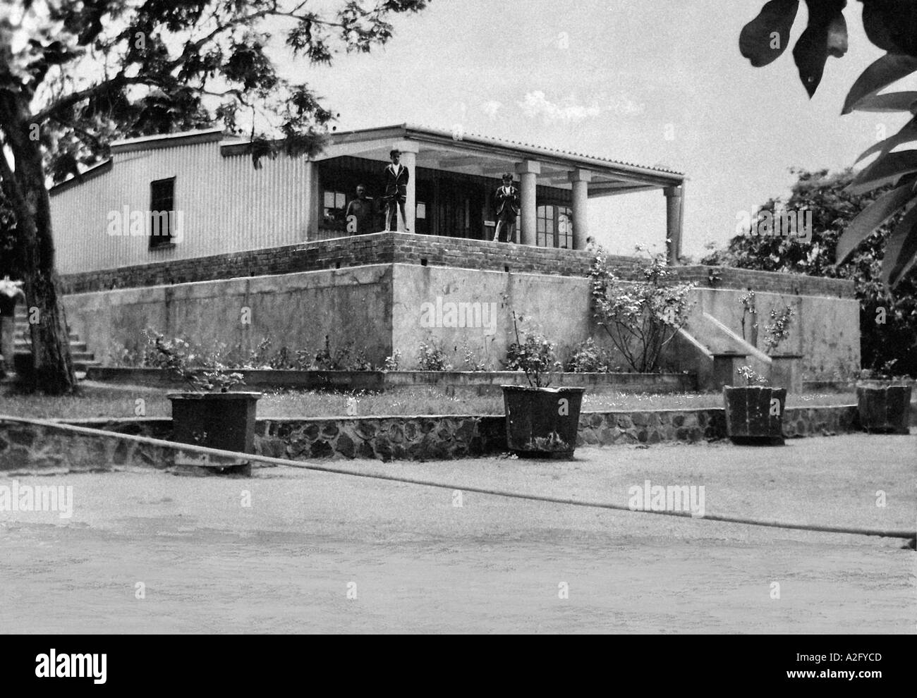 Mahatma Gandhi casa Sarvodaya en el asentamiento de Phoenix Inanda KwaZulu - Natal Sudáfrica 1905, antigua imagen vintage 1900s Foto de stock