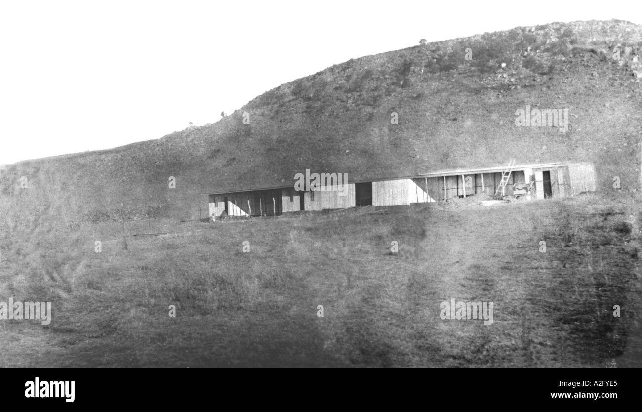 Mahatma Gandhi ashram, la granja de Tolstoy, colonia donada por Herman Kallenback, Transvaal, Johannesburgo, Sudáfrica, 1913, imagen antigua de 1900s Foto de stock