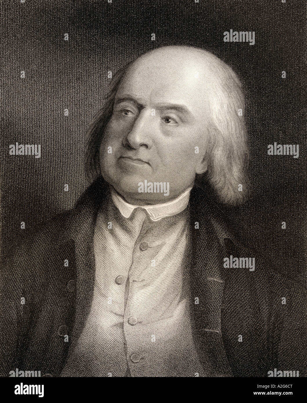 Jeremiy Bentham, 1748-1832. Filósofo, economista y jurista teórico inglés. Foto de stock