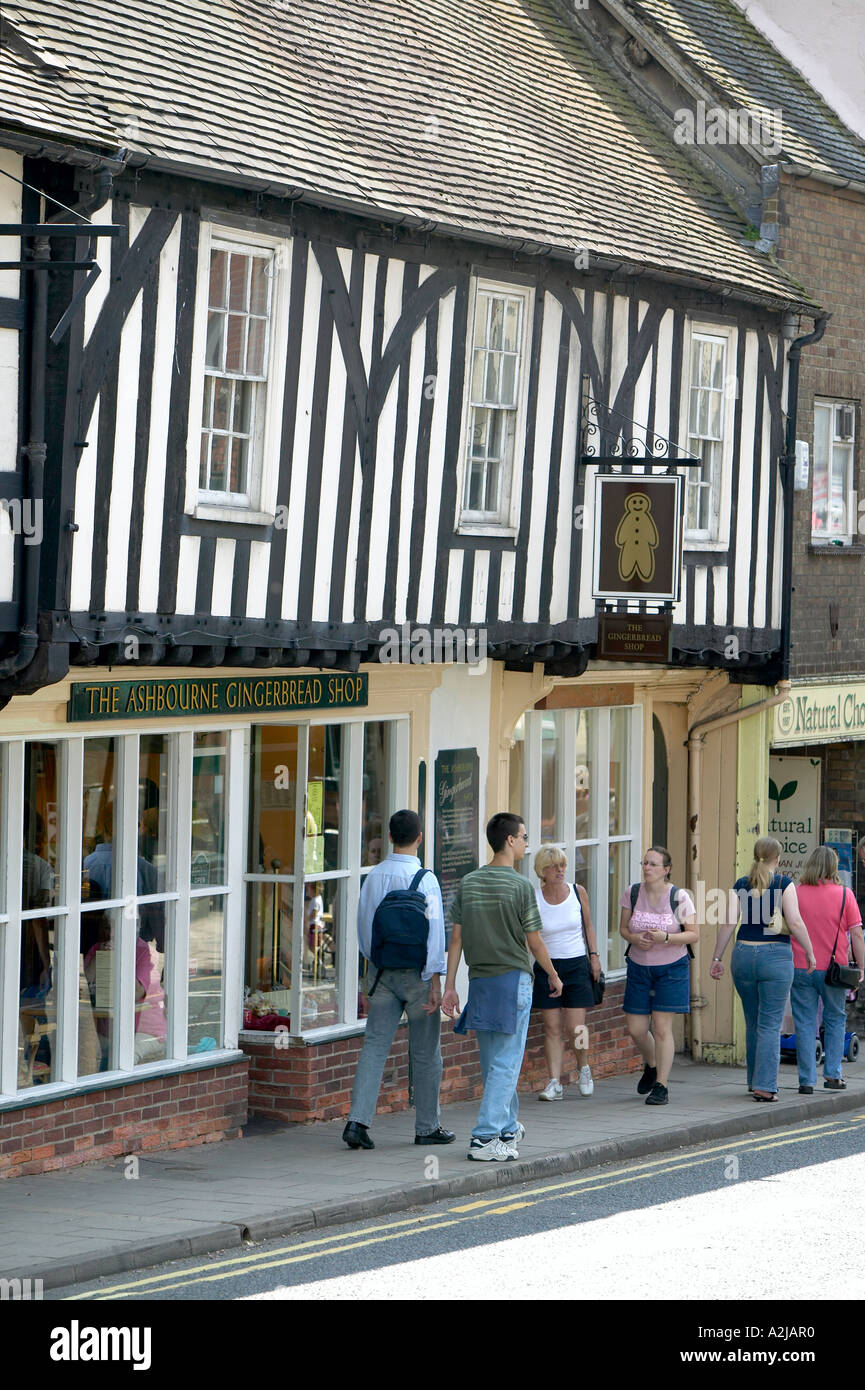 Ashbourne gingerbread shop, Derbyshire, Inglaterra Foto de stock