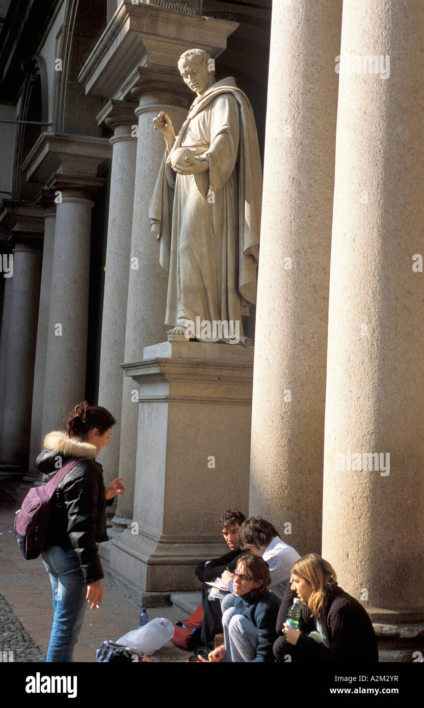 La pinacoteca de Brera Milan Italia Foto de stock
