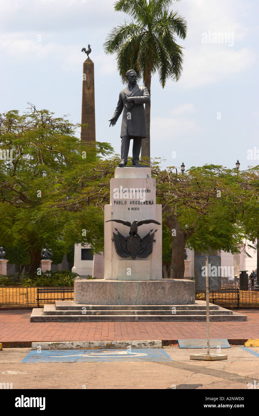 Estatua de Pablo Arosemena, ex presidente de Panamá Fotografía de stock
