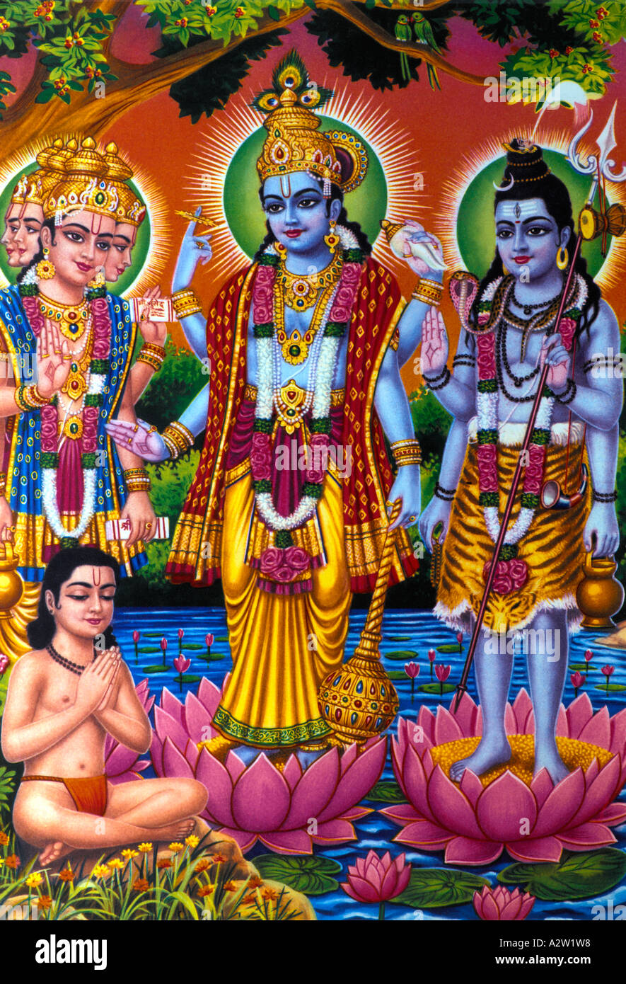 borde Enmarañarse lote Vishnu y Shiva dioses hindúes Fotografía de stock - Alamy