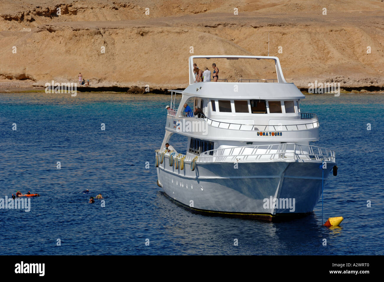 Barco de buceo, Sharm El Sheikh, Egipto Foto de stock