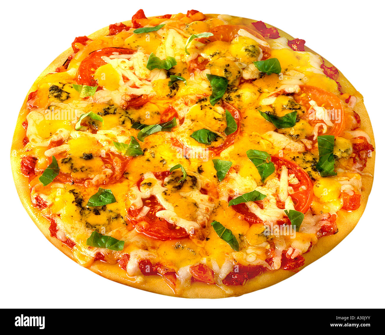 Cortar pizza vegetariana Foto de stock