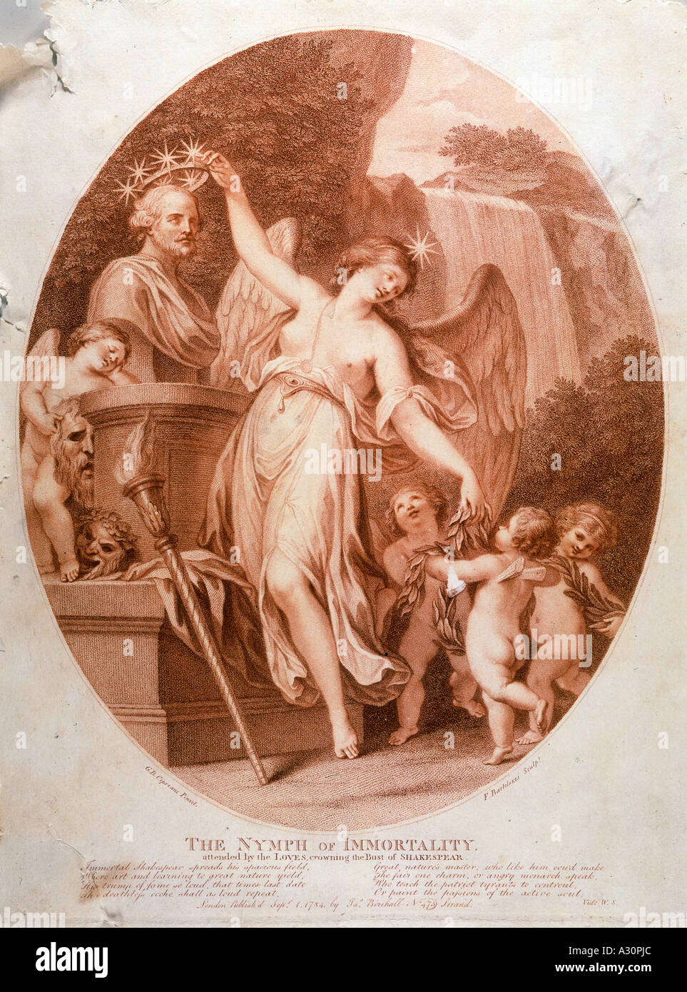 La Inmortalidad de Shakespeare Foto de stock