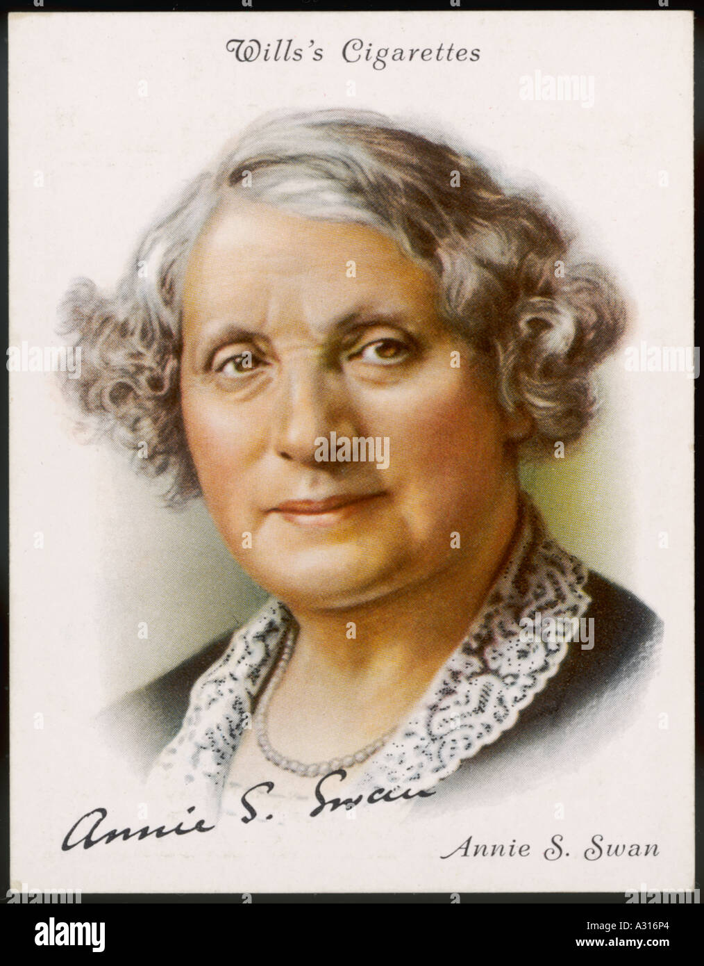 Annie S Swan Cig Card Foto de stock