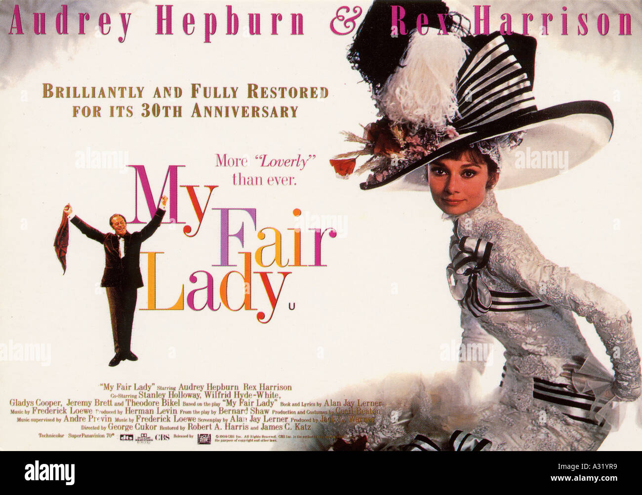 MY FAIR LADY cartel para la película musical de 1964 Warner Foto de stock