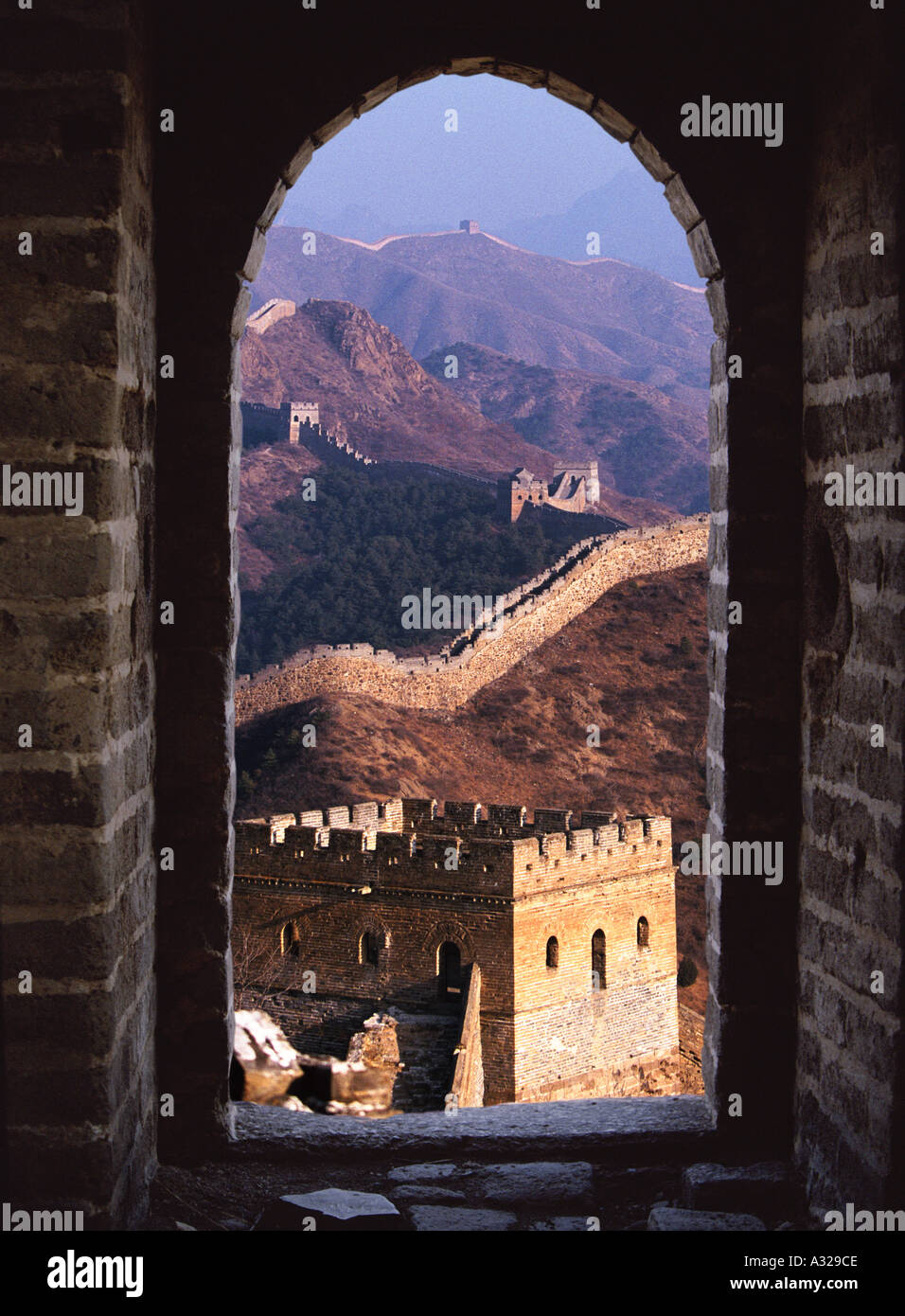 La Gran Muralla de China, cerca de Pekín, China Foto de stock