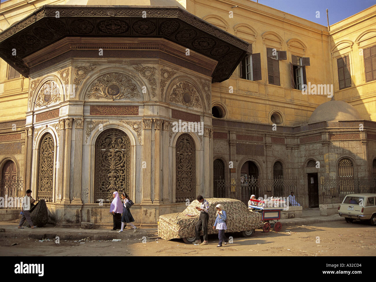 Mameluke fuente en el Cairo, Egipto Foto de stock