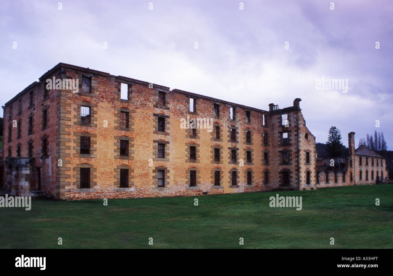 La penitenciaría de Port Arthur en Tasmania Australia Foto de stock