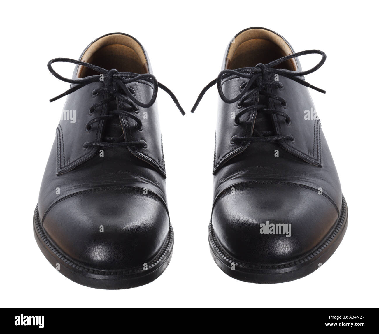 acumular Tantos Aventurero Zapatos negros brillantes Fotografía de stock - Alamy