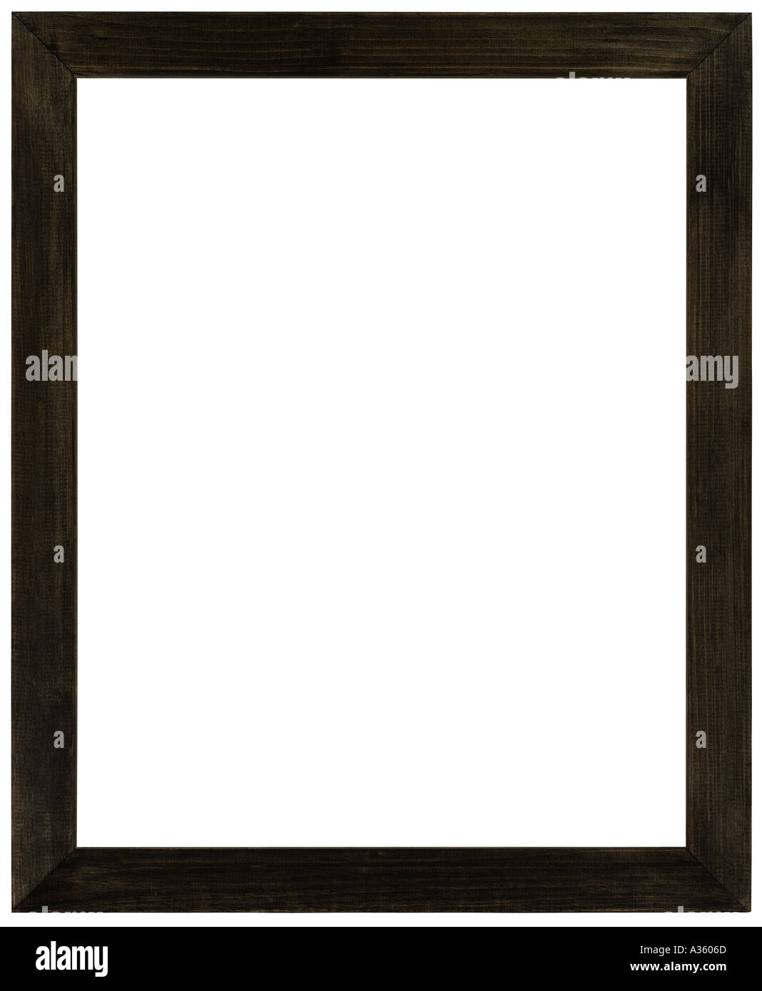 Una fina negra rectangular vertical del bastidor de madera Foto de stock