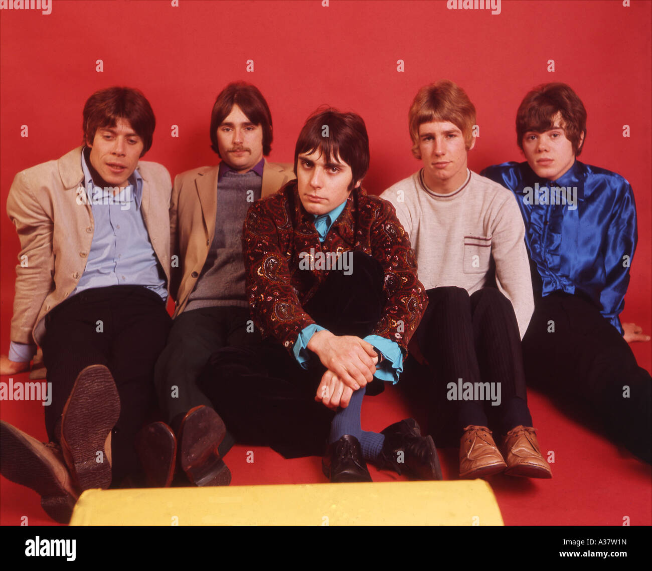 STATUS QUO grupo británico en 1968 de l: Roy Lynes, Francis Rossi, John Coughlan, Rick Parfit, Alan Lancaster. Foto Tony Gale Foto de stock