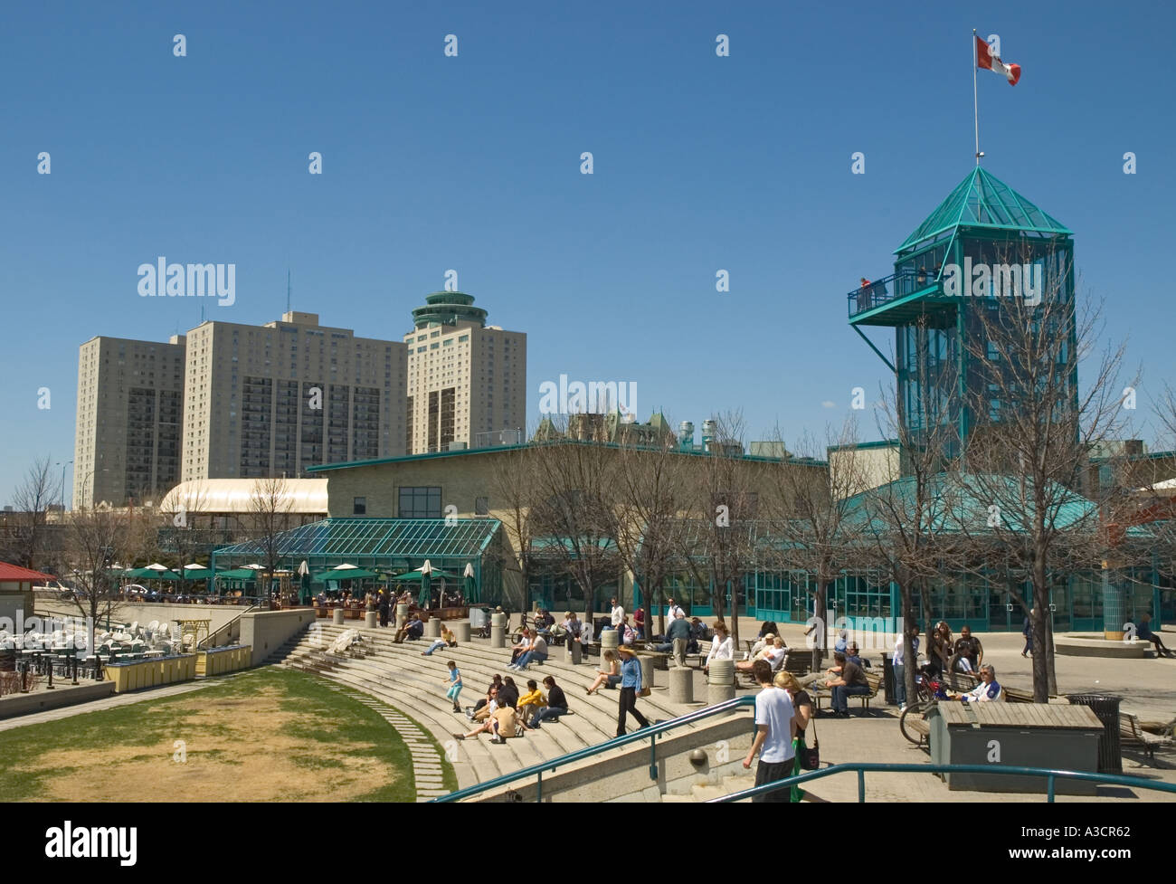 Winnipeg, Manitoba, Canadá el mercado Forks Foto de stock