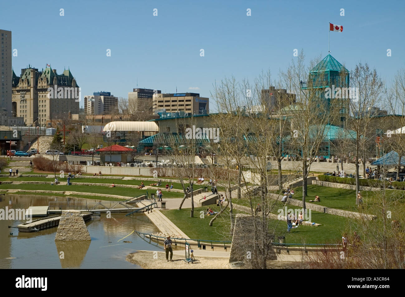 Winnipeg, Manitoba, Canadá el mercado Forks Foto de stock