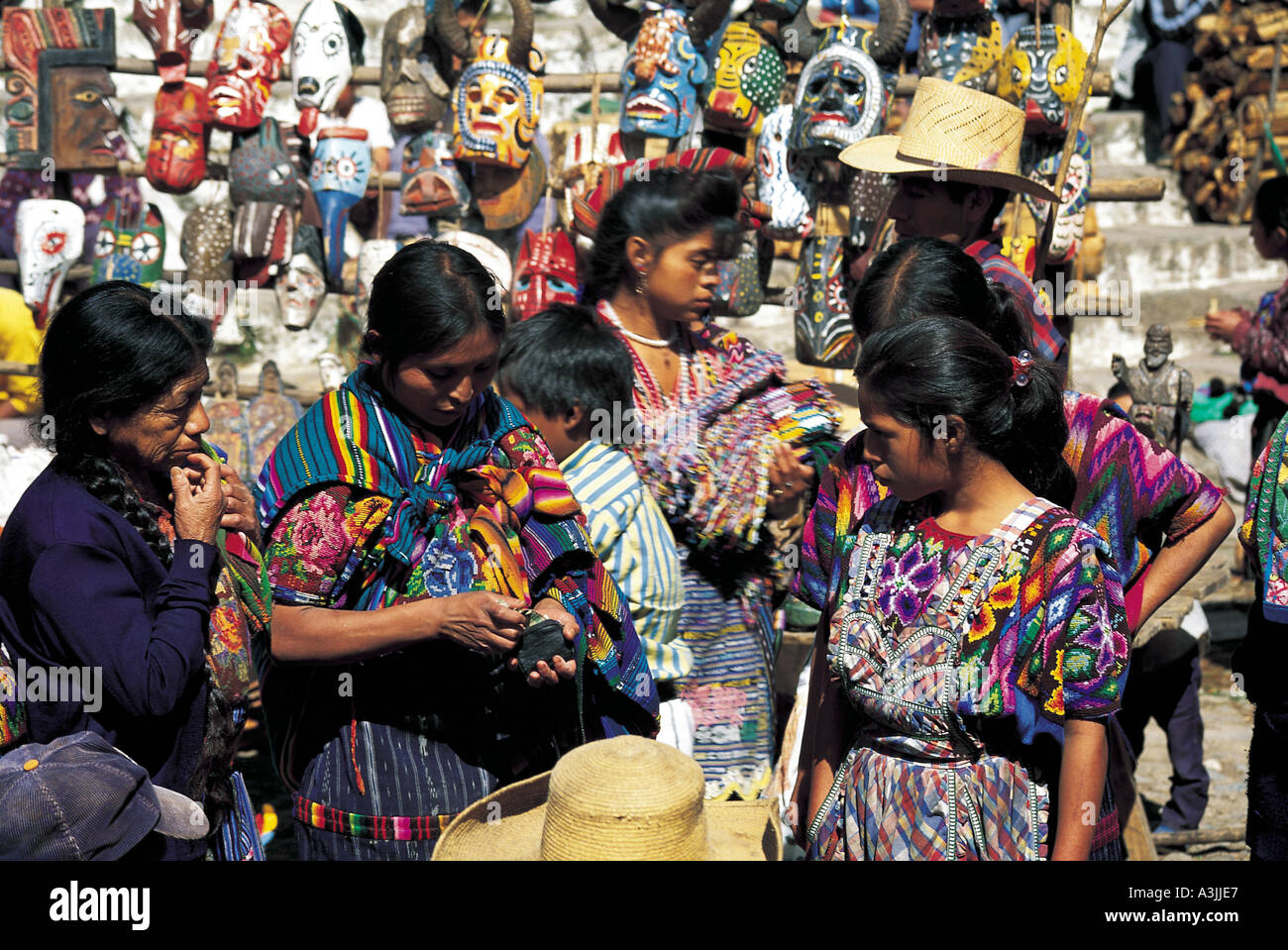 Mercado de la ciudad de Chichicastenango Guatemala Foto de stock
