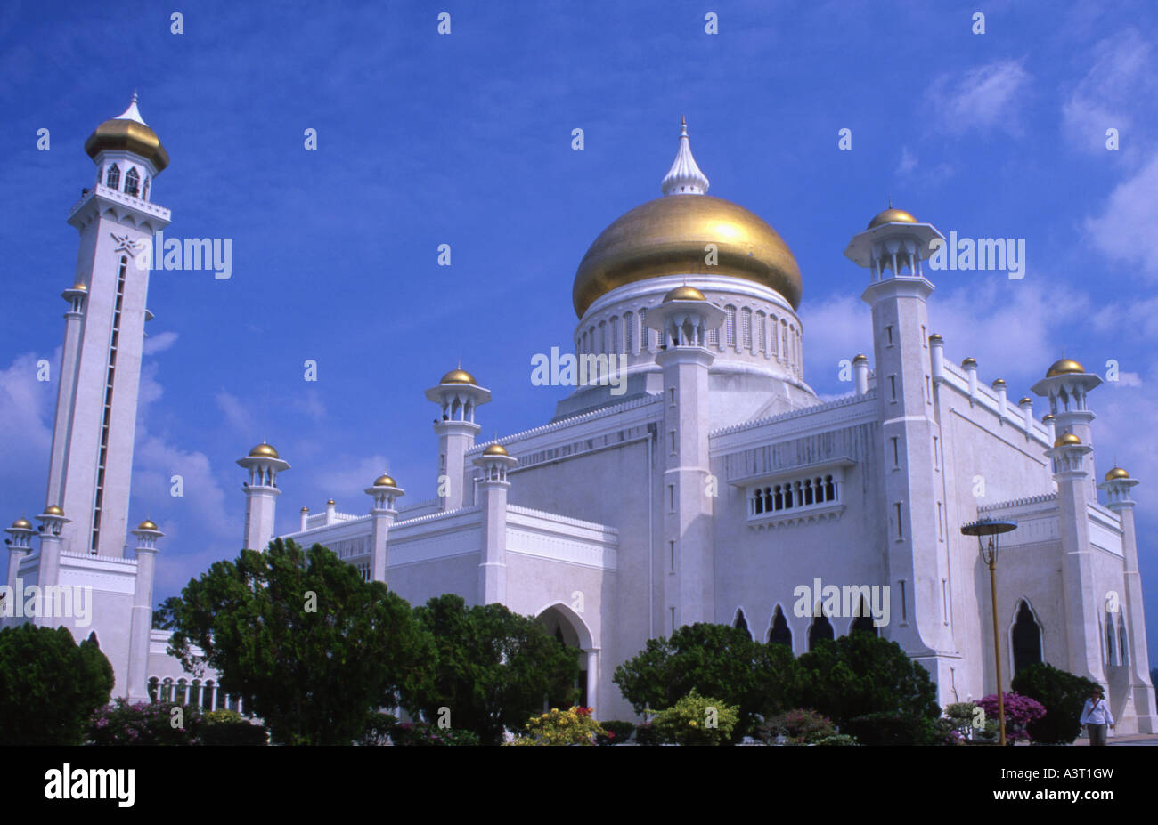 Omar Ali Saifuddin Mezquita en Bandar Seri Begawan, Brunei Foto de stock