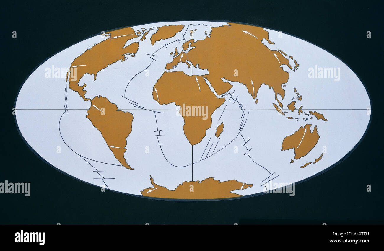 futura tierra mapa deriva continental