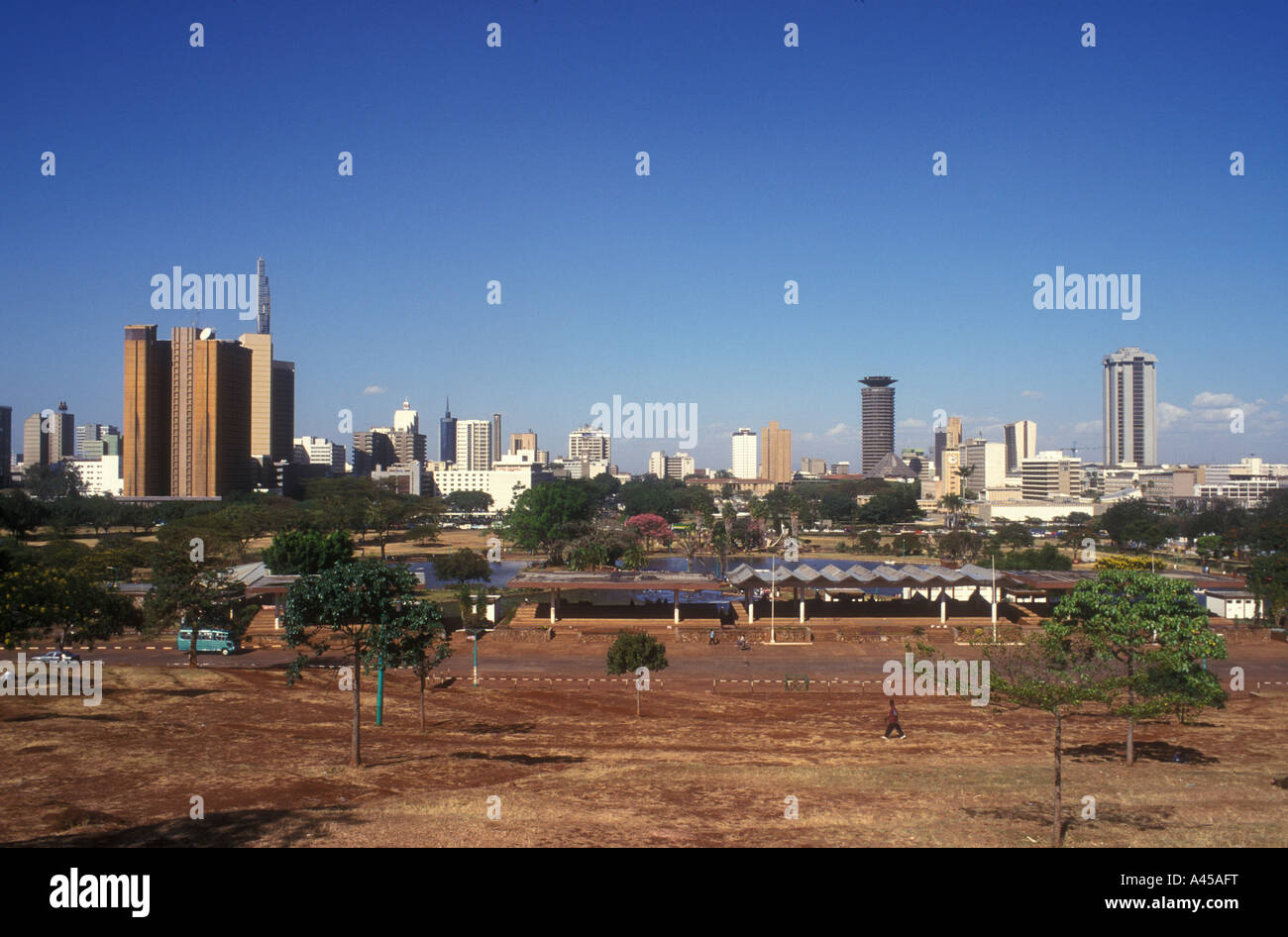 Visto desde el horizonte de la ciudad de Nairobi Upper Hill Nairobi Kenya África Oriental Foto de stock