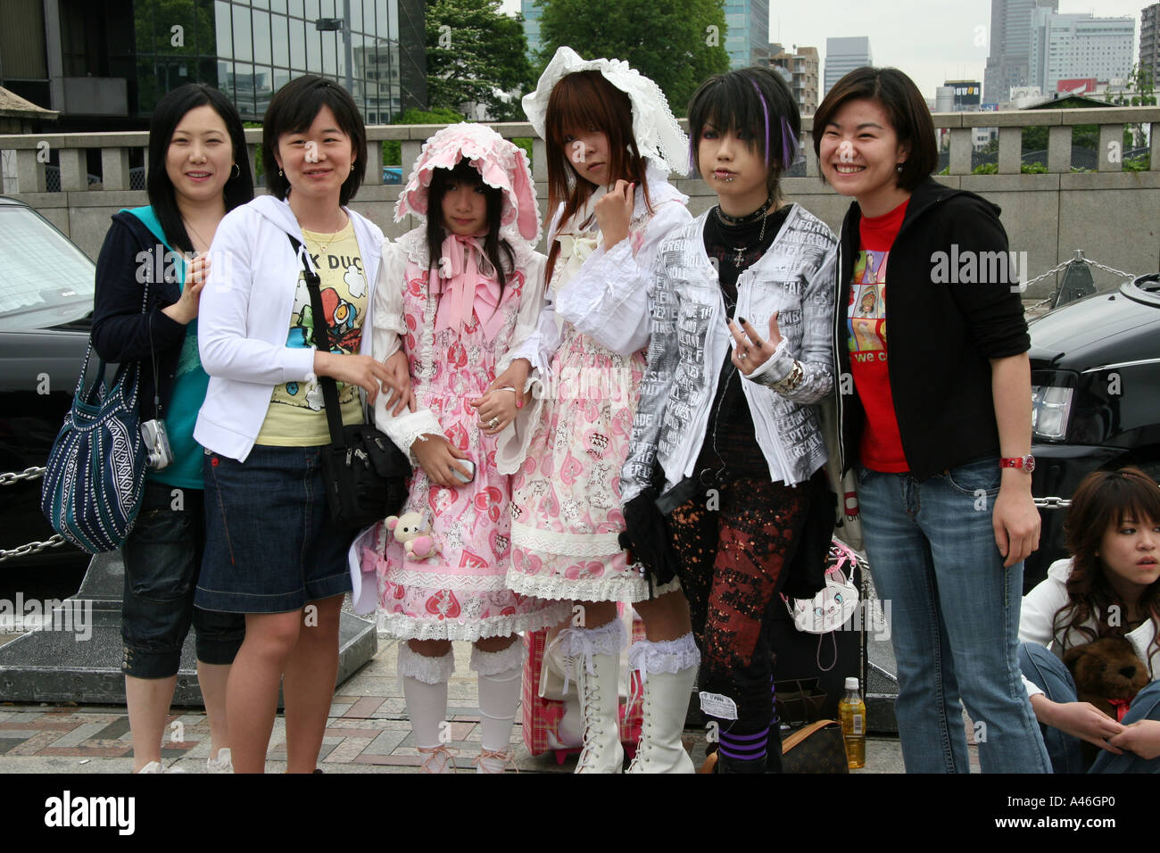 Las niñas Tokio Tokio Maedchen Foto de stock