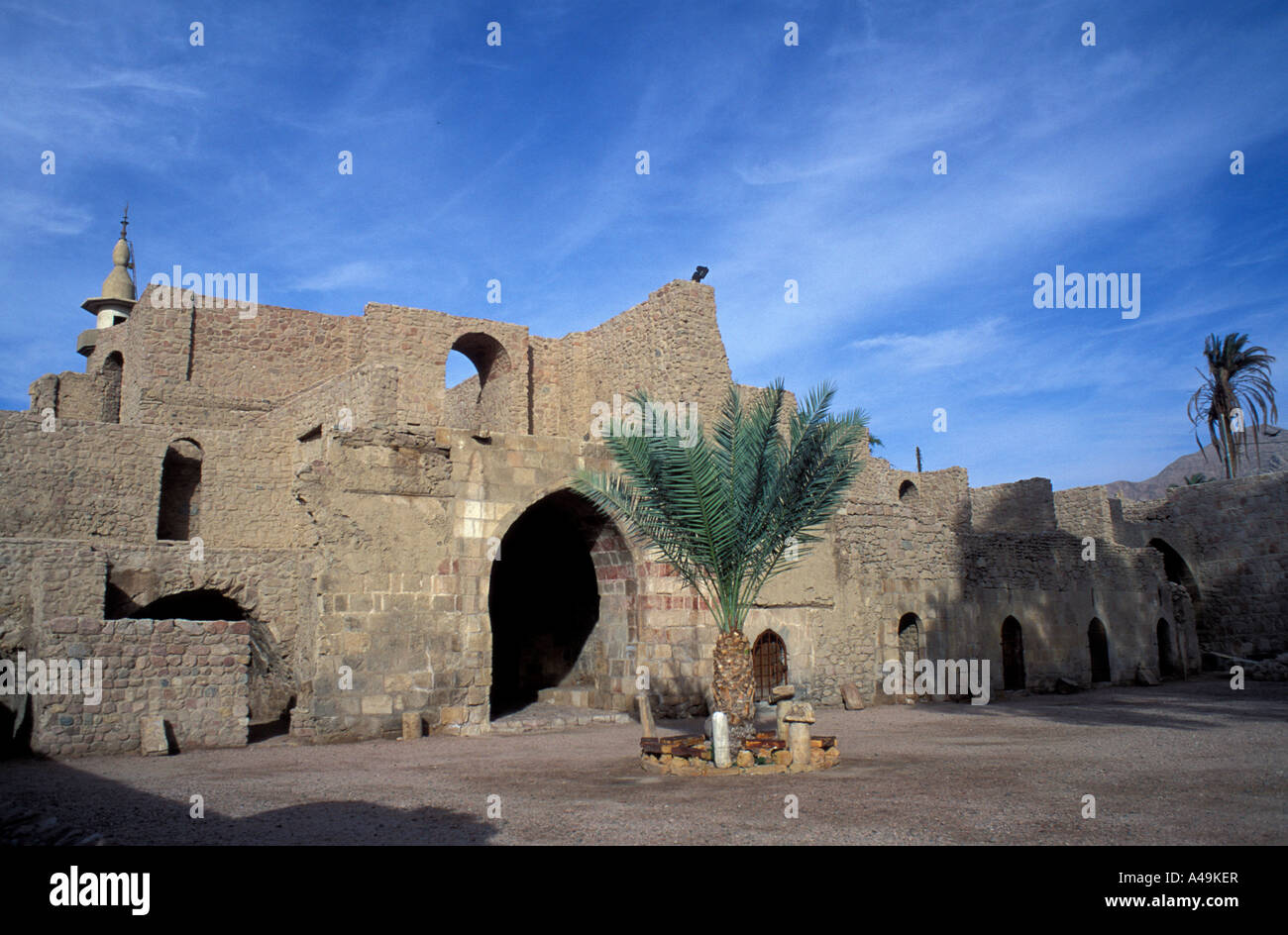 Mameluco fort Aqaba, Jordania Oriente Medio Foto de stock