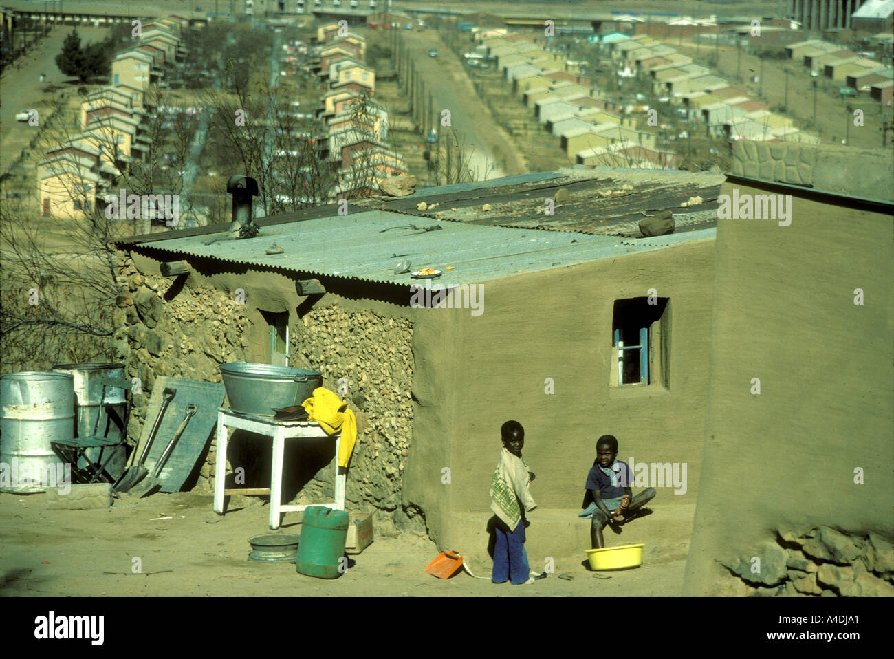 Qwa Qwa tierra natal, Sudáfrica, 1980 Foto de stock