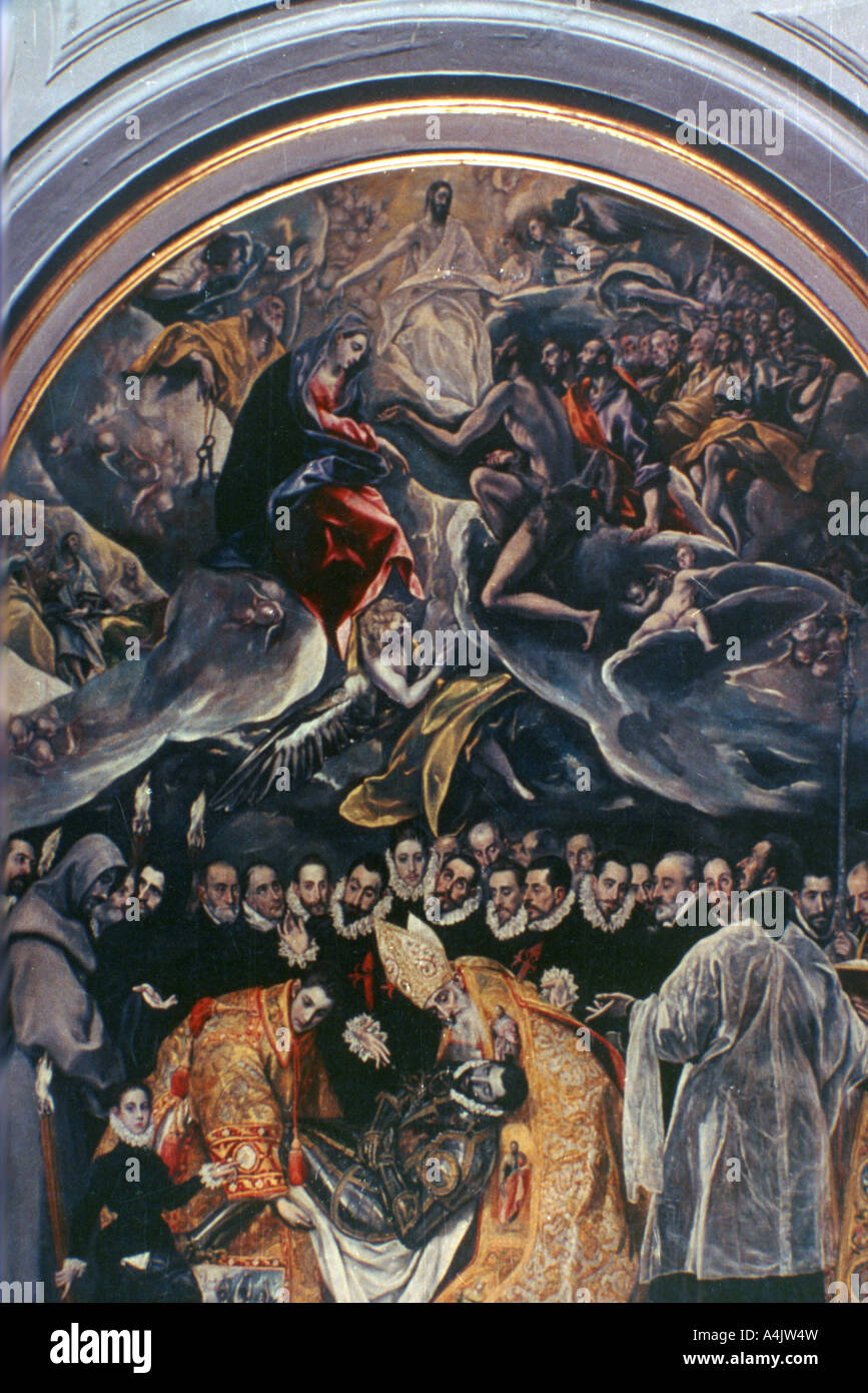 "El entierro del Conde Orgaz" (detalle), 15861588. Artista El Greco