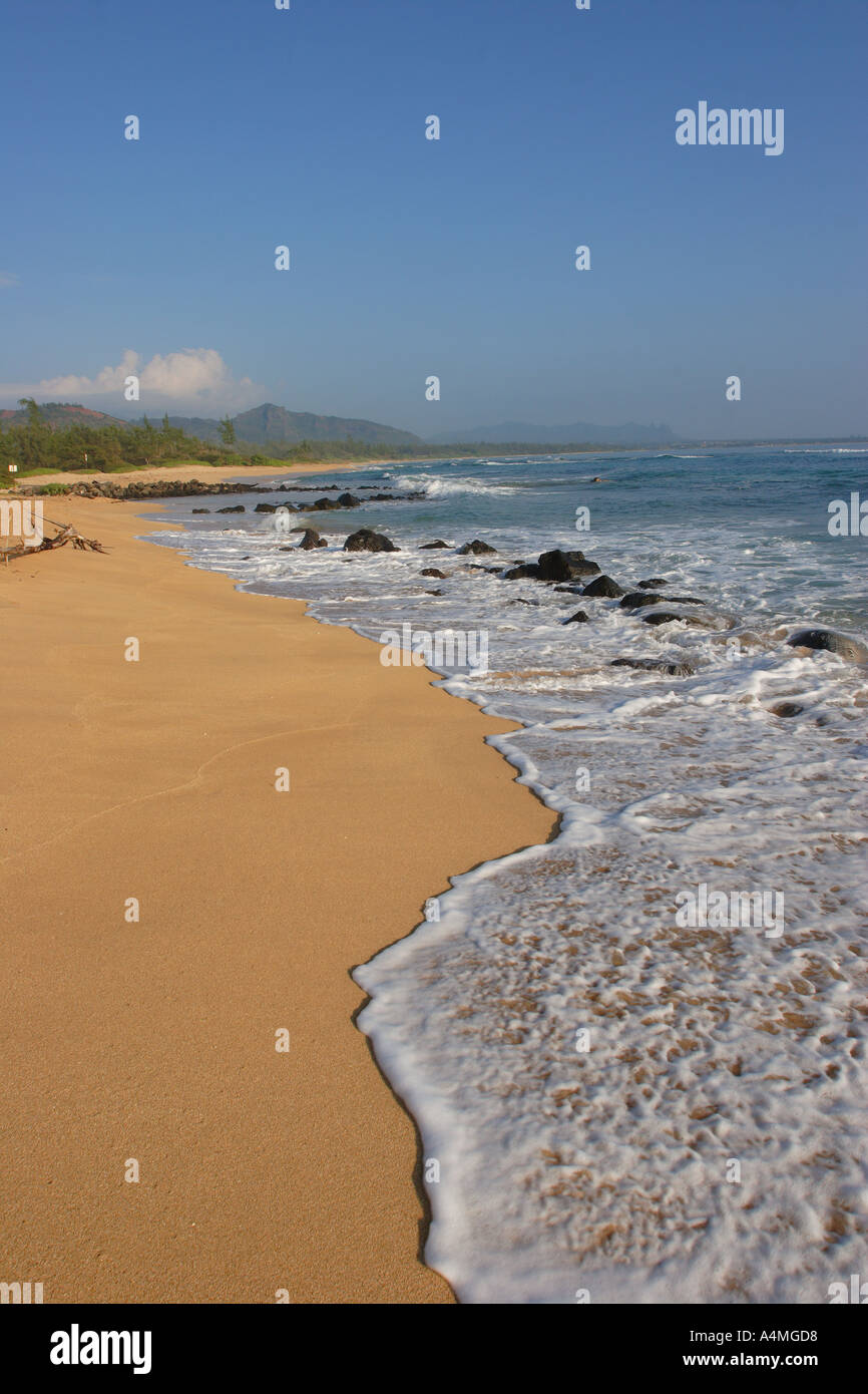 Playa Nukolii Kauai Hawaii Foto de stock