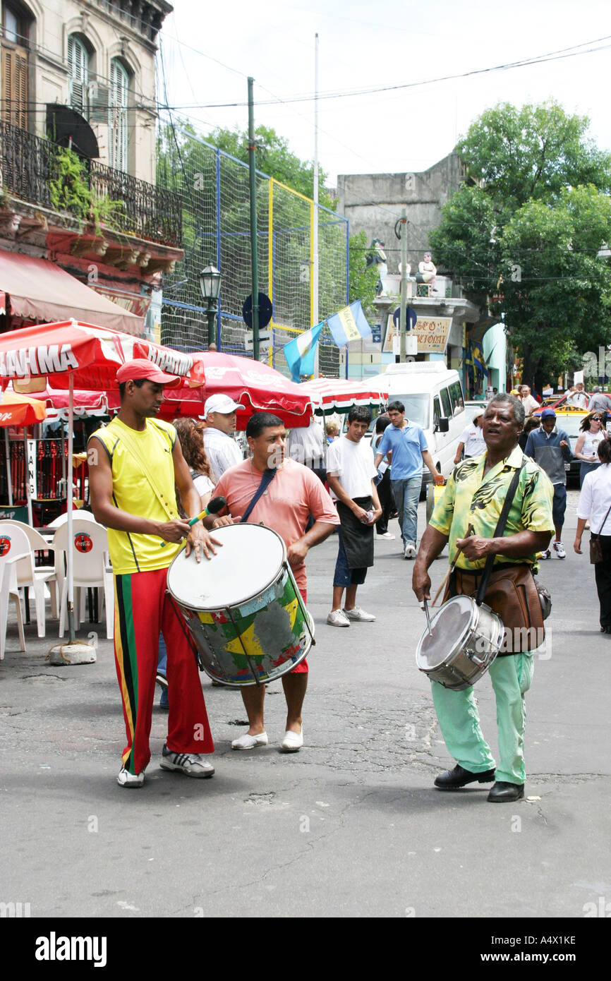 Street Band ,La Boca Buenos Aires Argentina Foto de stock