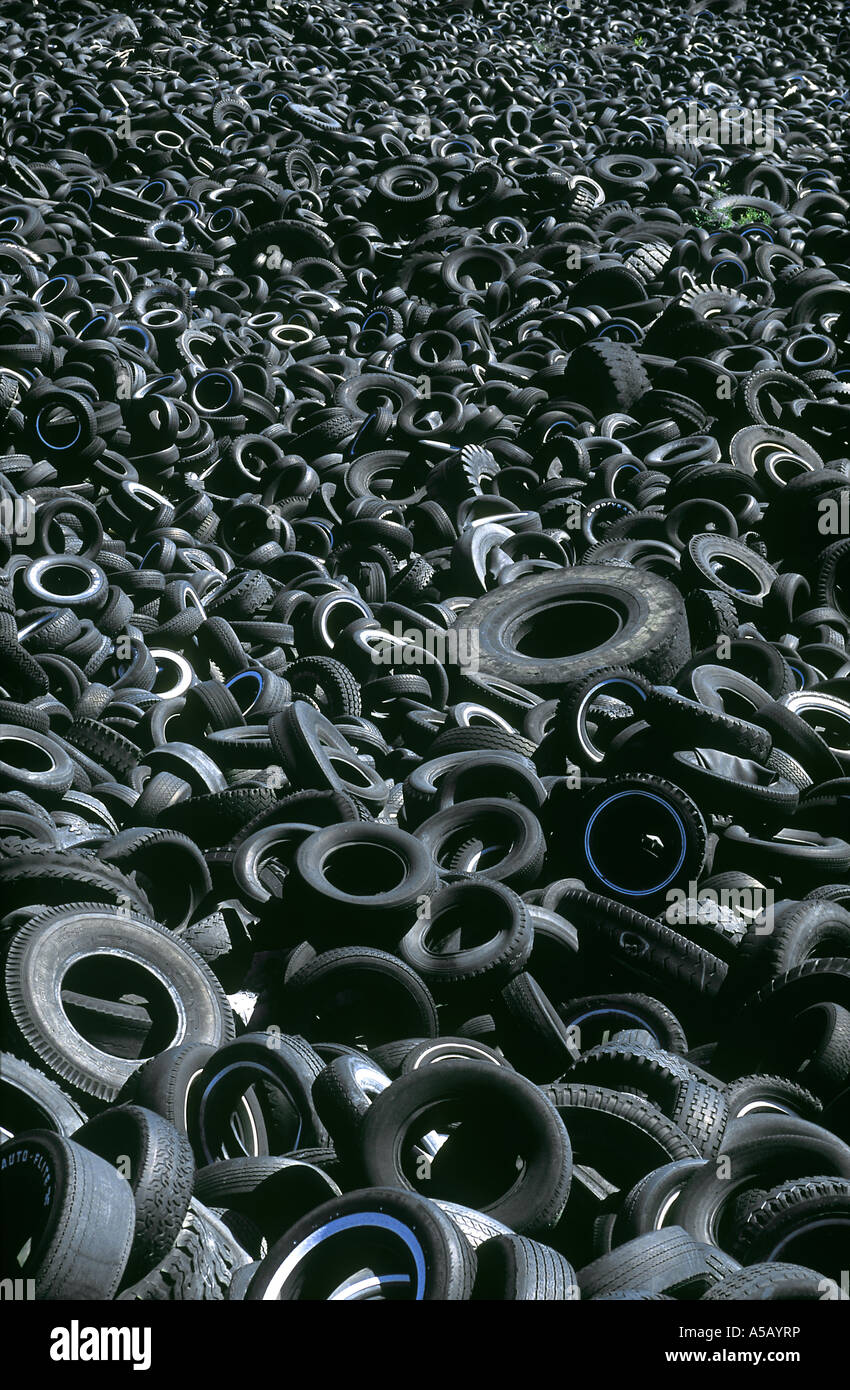 Volcado de neumáticos usados Pennsylvania Foto de stock