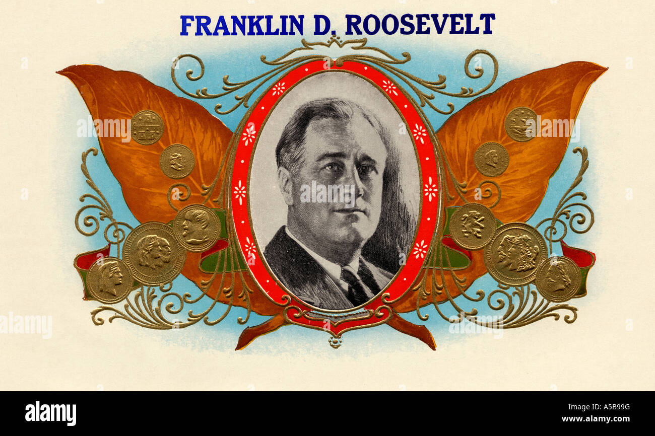 Franklin D. Roosevelt. Foto de stock