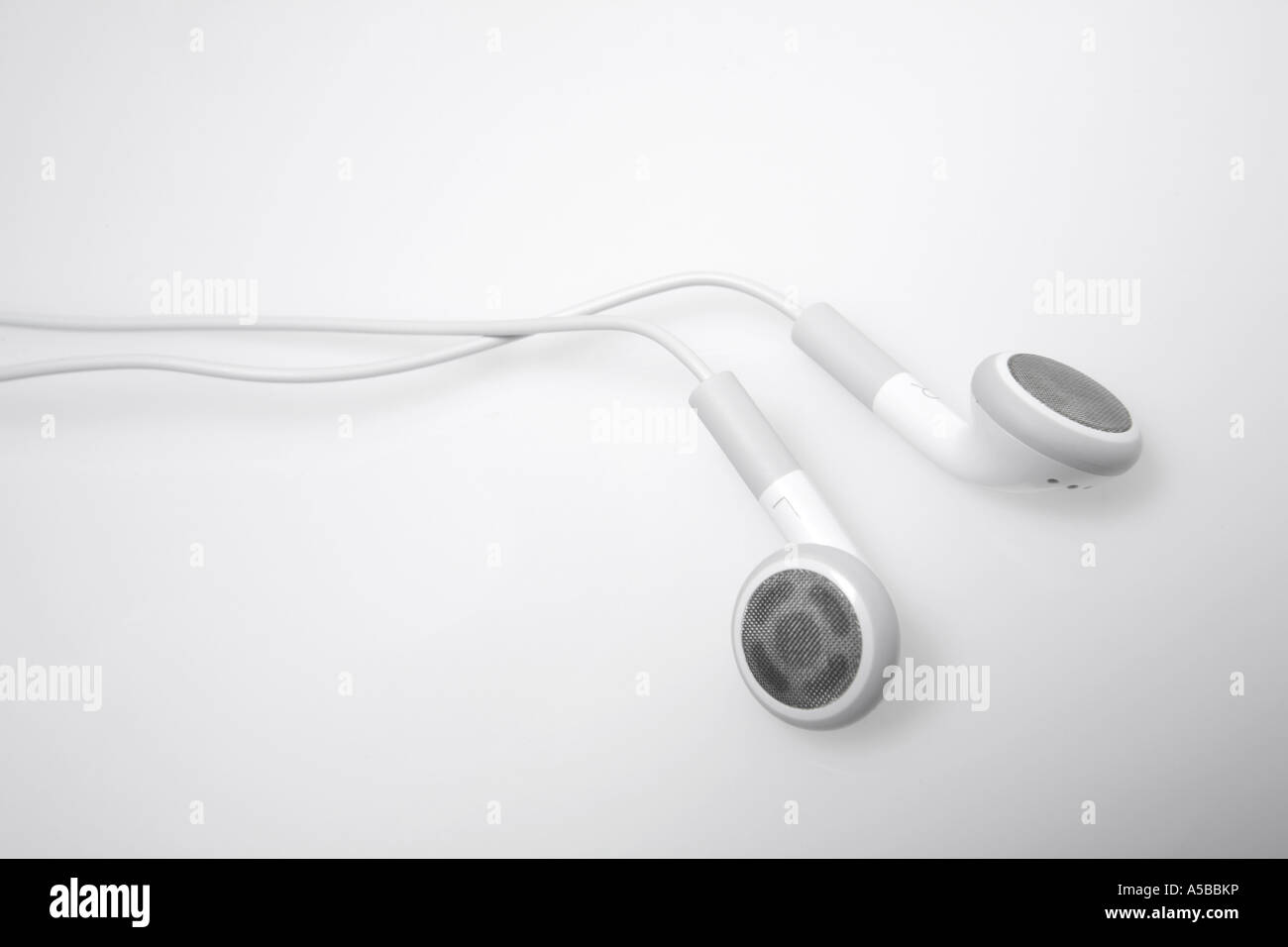 Reproductor de MP3 Ipod auriculares Foto de stock