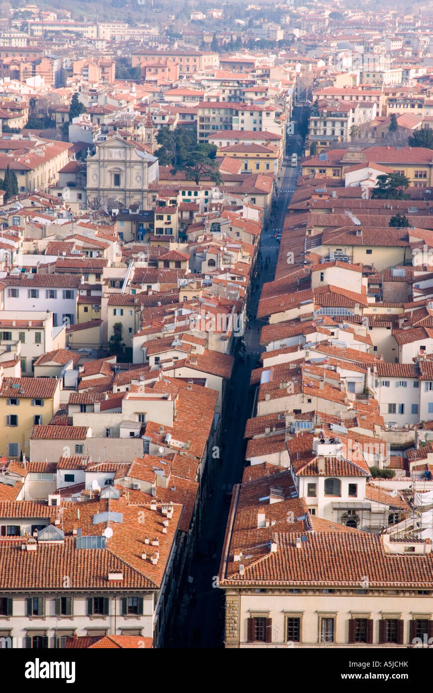 Calle de Florencia, Florencia, Italia. Foto de stock