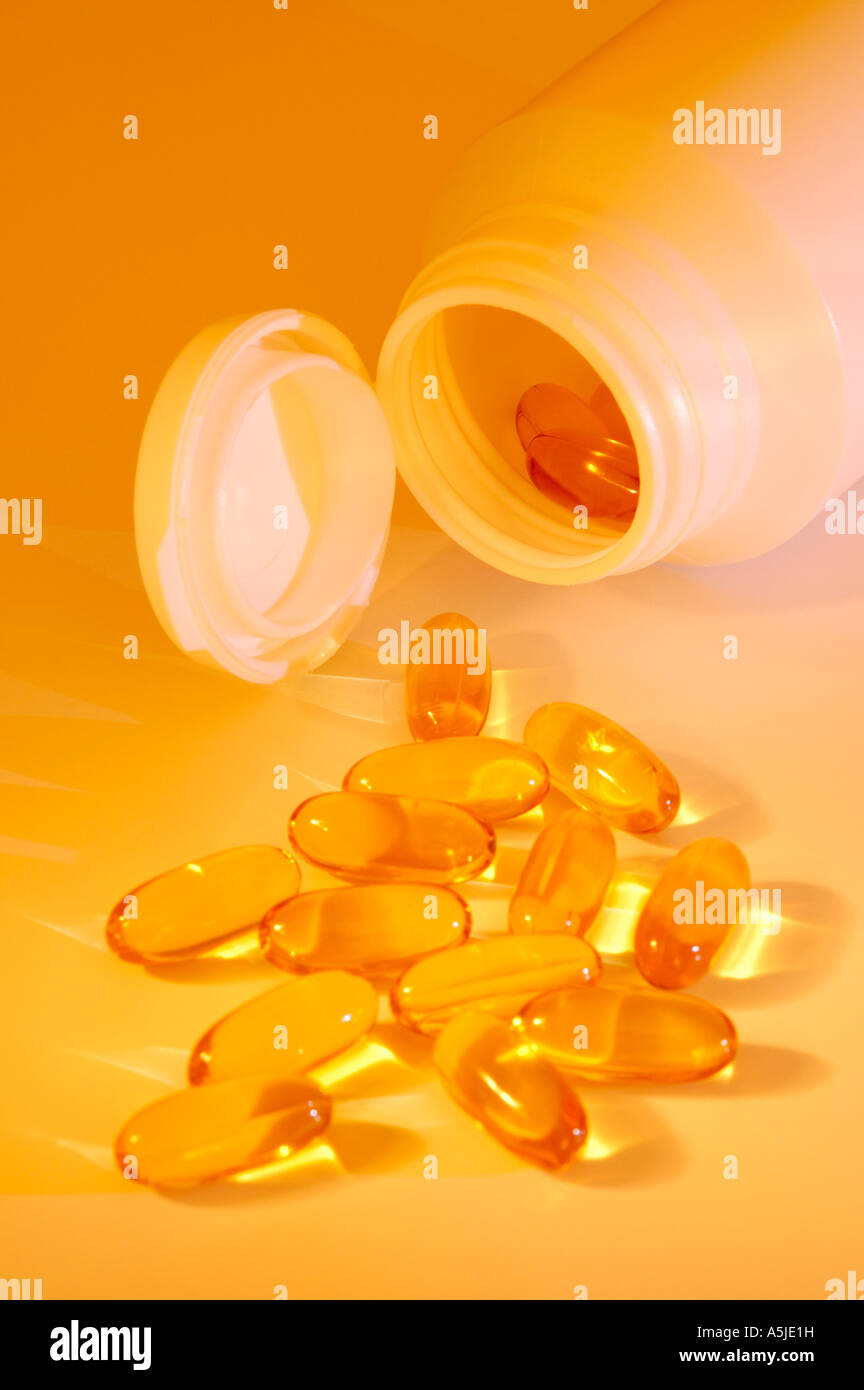 Omega 3 cápsulas usadas para aumentar los niveles sanguíneos de