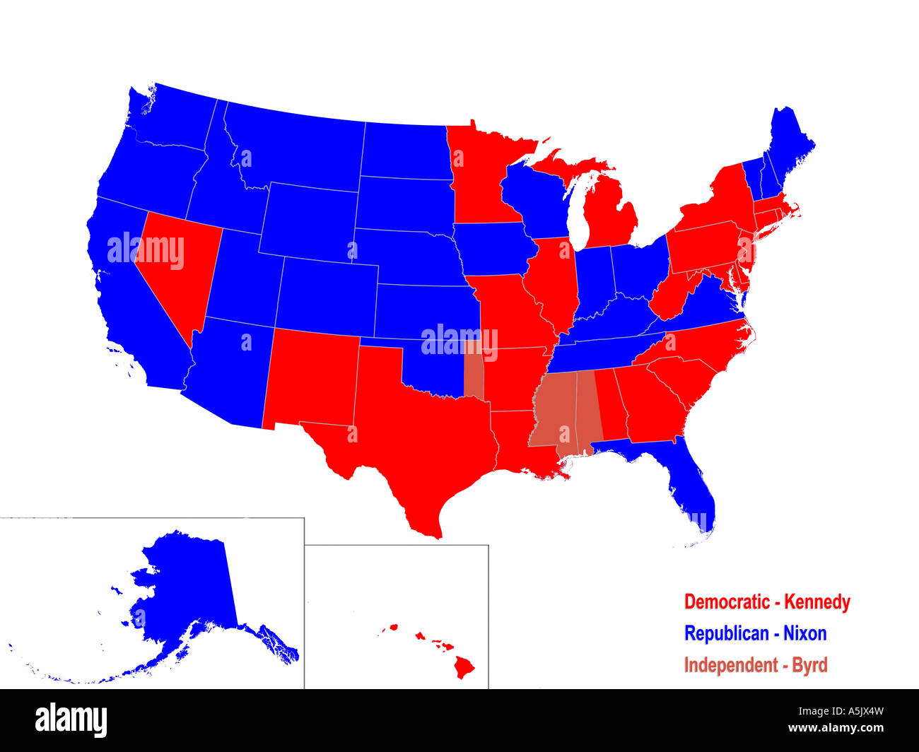 Los resultados de la elección presidencial de los Estados Unidos Mapa